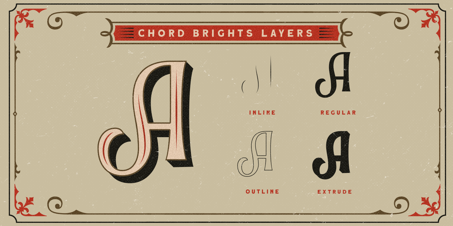 Beispiel einer Chord Brights-Schriftart #4